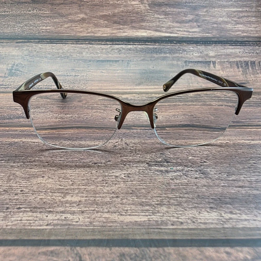 Coach HC 5047 Evie Eyeglasses Satin Brown Dark Brown Horn 52-17-135